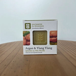 Savon nourrissant argan & ylang ylang - Peaux matures ou sèches - Bio - 100g