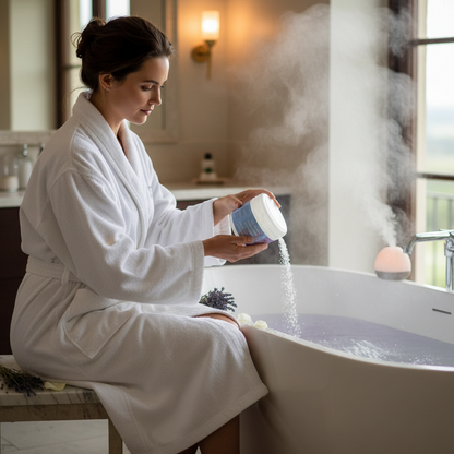 Sels de bain aromatiques et relaxants à la lavande fine de Provence et au sel d'Aigues-Mortes - 300g