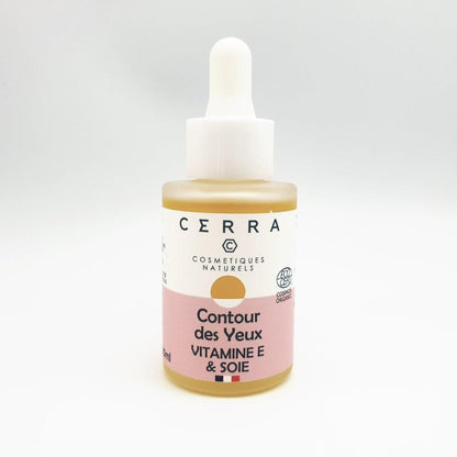 Sérum contour des yeux Vitamine E antioxydante, huile de Bourrache et soie - 30ml - Provenseo