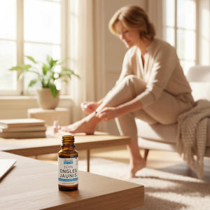 Soin pour les ongles jaunis aux huiles de Coco et Sésame et aux 11 huiles essentielles - 10 ml